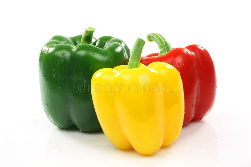 Red, Green and Yellow Pepper Stock Photo Image of flavor, diet 12454770