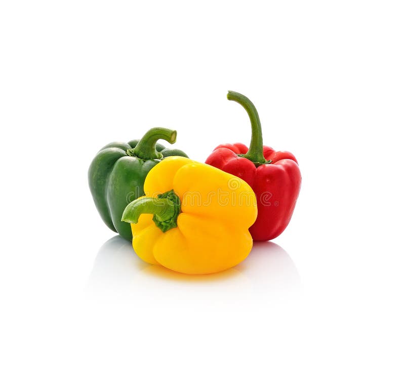 Red green yellow pepper