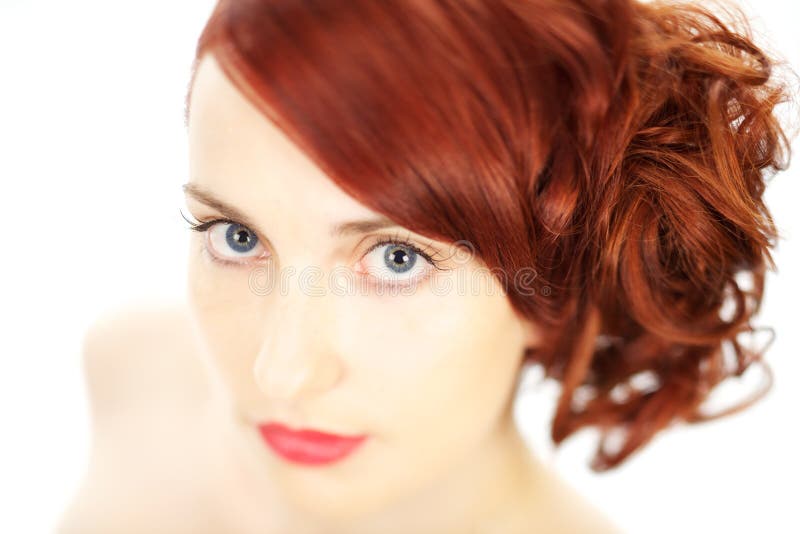 Red hair beautiful woman