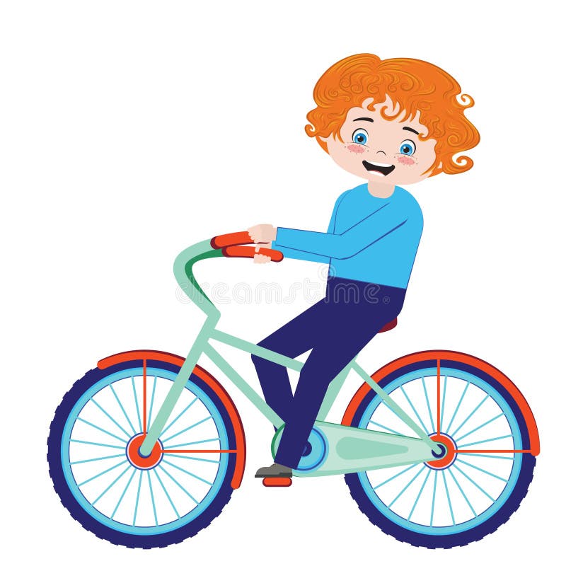 Cartoon Bicycle Illustration Stock Vector - Illustration of cute, pedal ...