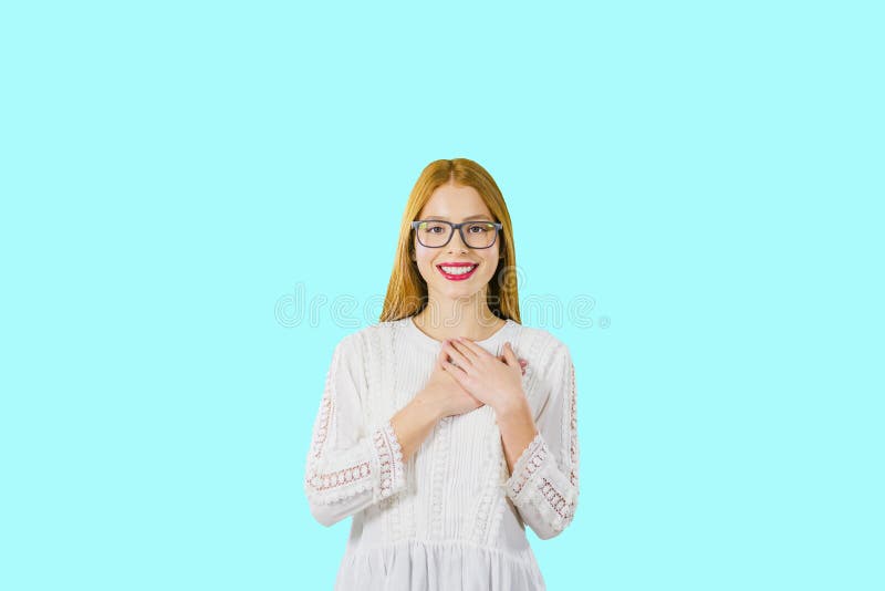 Red-haired girl demonstrates support in fighting breast cancer stock photos Red-haired girl demonstrates support in fighting breast cancer stock photos