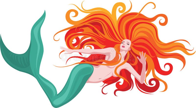 Red-haired mermaid