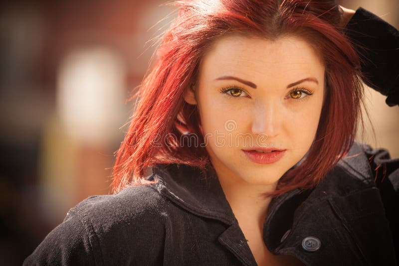 Red Haired Woman Stock Image Image Of Smile Leisure 40094869