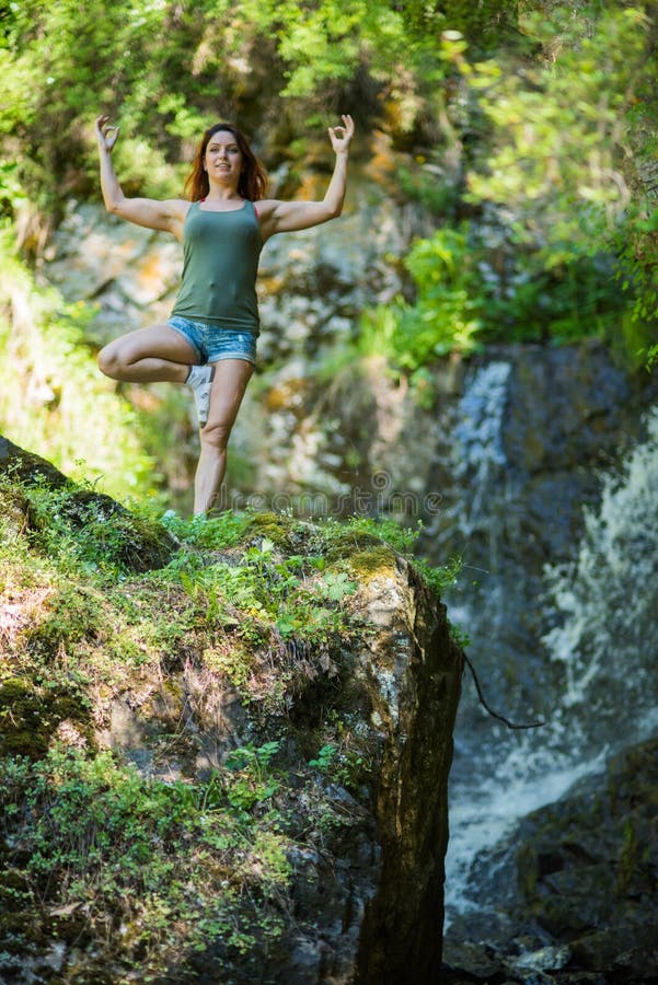 Beautiful Young Teenage Girl Posing Under A Trees. Stock Photo, Picture and  Royalty Free Image. Image 123805386.