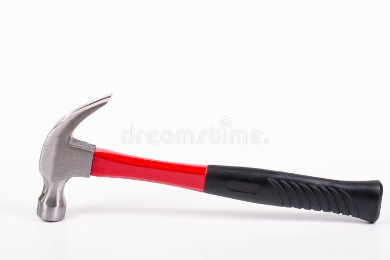 Red hammer stock image. Image of handle, tool, hammer 7847453
