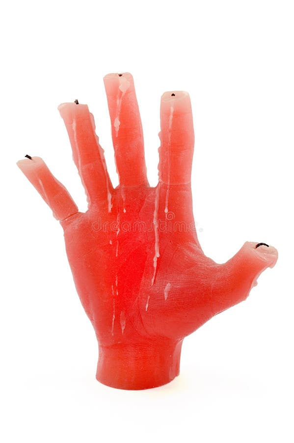 Red hand shaped candle stock image. Image of bright, modern 17277143