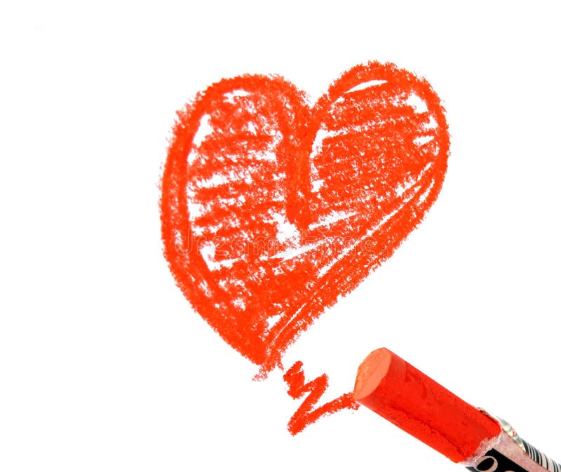 Red Crayon Drawing Heart Stock Illustrations 865 Red Crayon Drawing