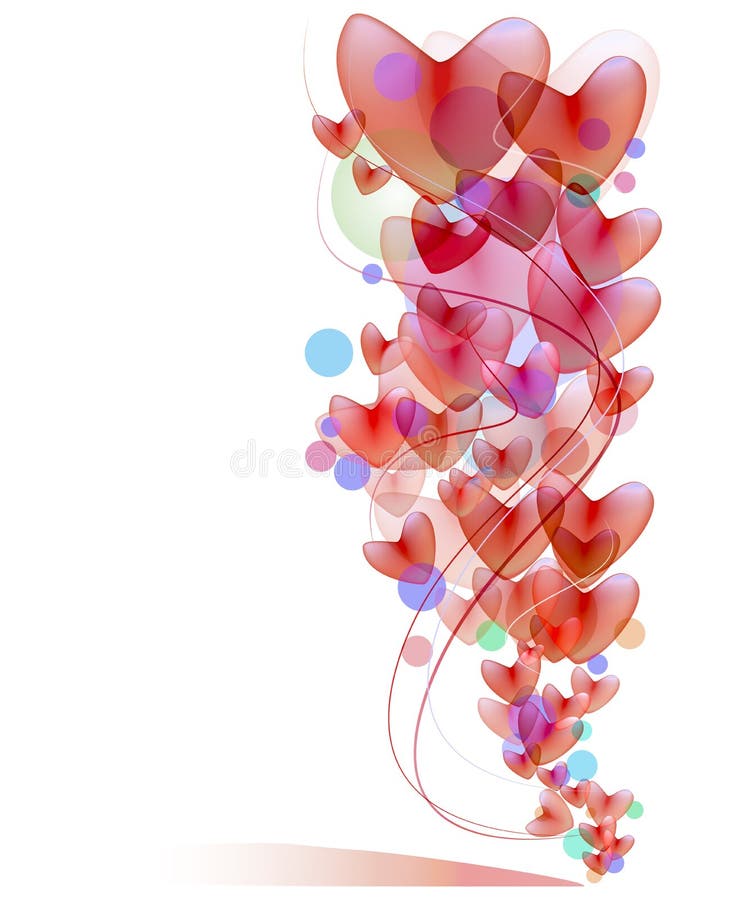 Red Heart Balloon Background Stock Illustration Illustration of