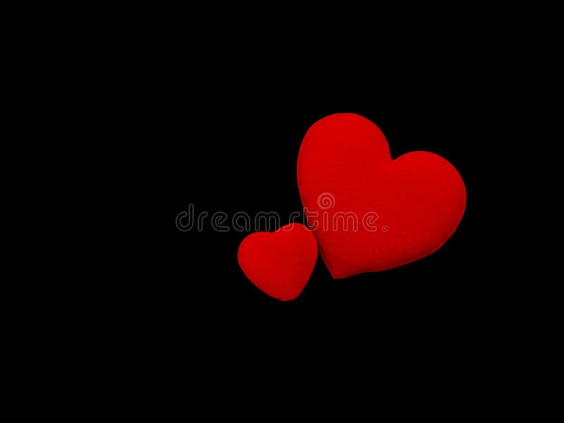 Red Heart on a Black Background and Copy  Concept Stock  Photo - Image of design, colorful: 152201394