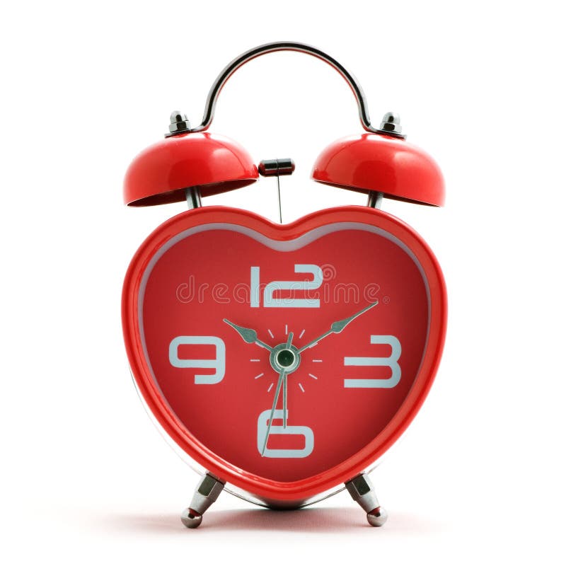 Red heart clock