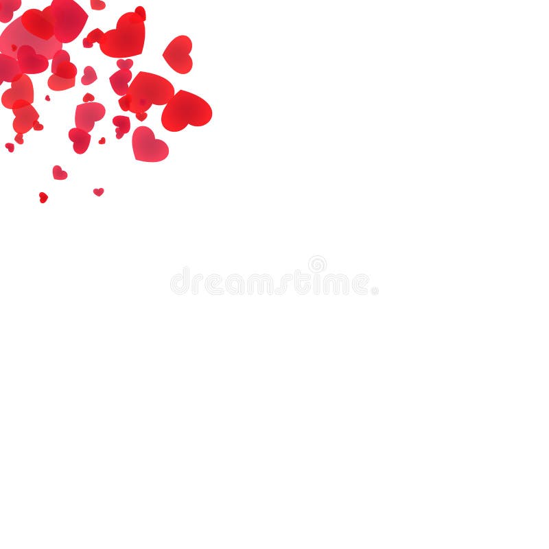 Red heart corner design royalty free illustration