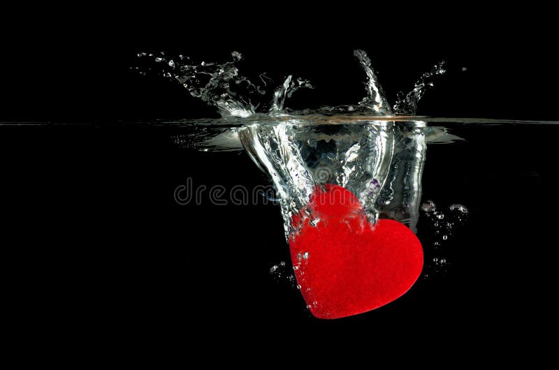 love heart in water