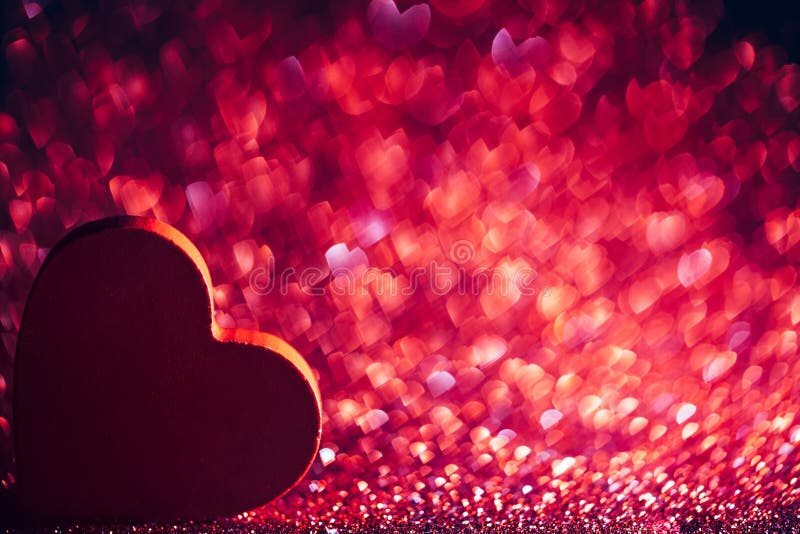 Red Heart on Glittery Red Background with Copyspace Stock Photo - Image of  celebrate, romantic: 134284996