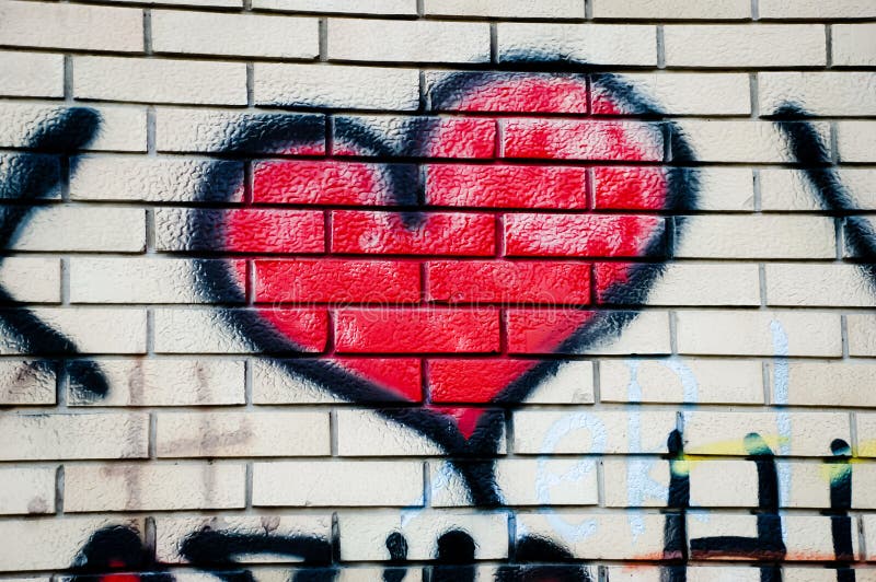 652 Brick Wall Heart Graffiti Photos Free Royalty Free Stock Photos From Dreamstime