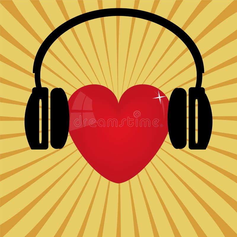 Heart Headphones Stock Illustrations 2,379 Heart Headphones Stock