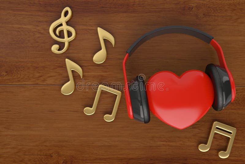 Red Heart with Headphones and Music Illustration. Stock Illustration - Illustration of cartoon, notes: 125900490 Red Heart with Headphones and Music Illustration. Stock Illustration - Illustration of cartoon, notes: 125900490