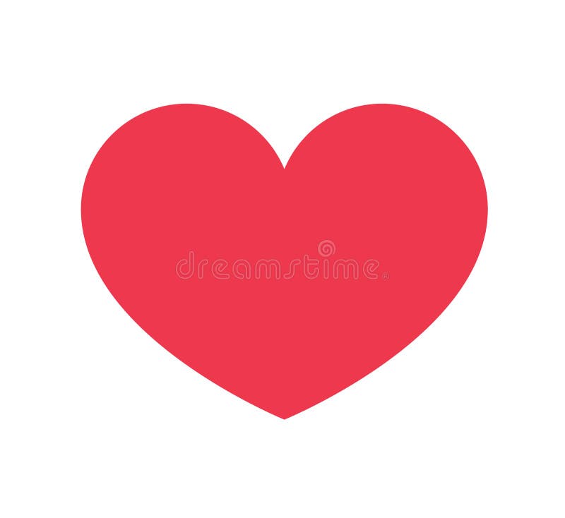 Red Heart Icon Isolated on White Background. Love Symbol for Web Site Logo,  Mobile App UI Design Stock Illustration - Illustration of modern, logotype:  136723264