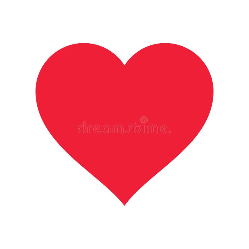 Red Heart Icon Isolated on White Background. Love Symbol for Web Site Logo,  Mobile App UI Design Stock Illustration - Illustration of modern, logotype:  136723264