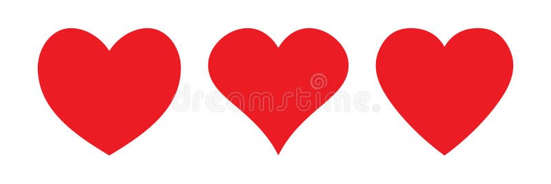 Red heart icon, love icon