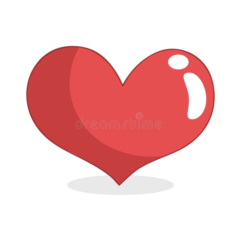 Red heart illustration royalty free illustration
