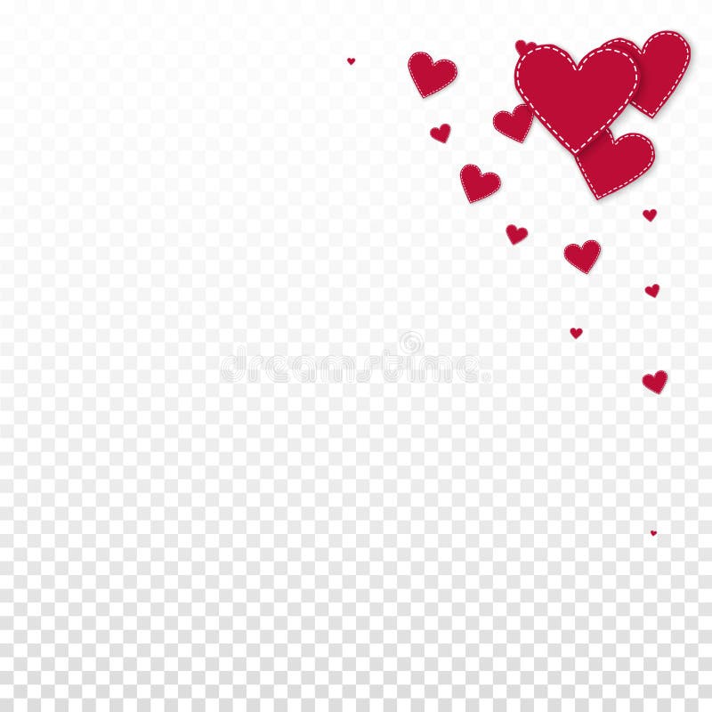 Red Heart Love Confettis. Valentine`s Day Corner M Stock Vector ...