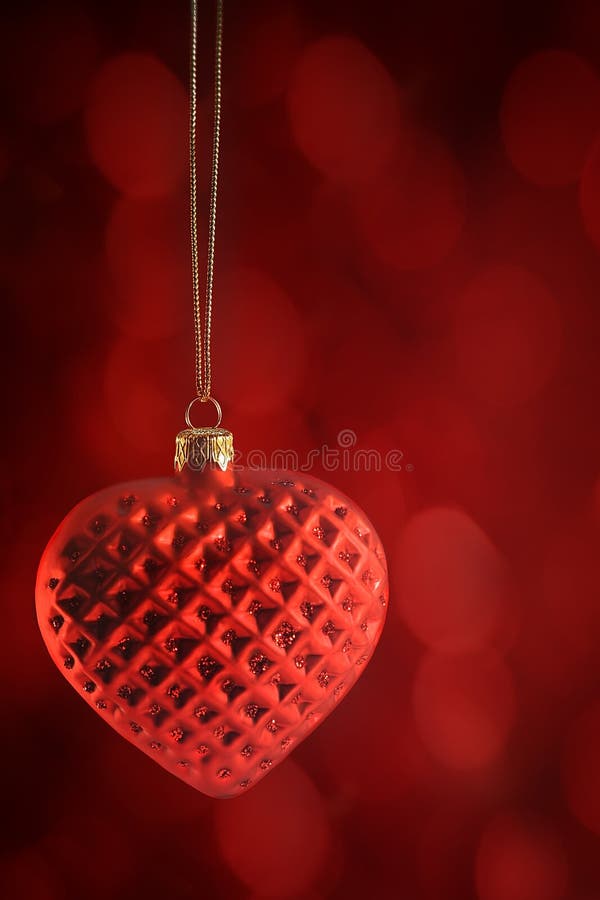 Red heart ornament hanging