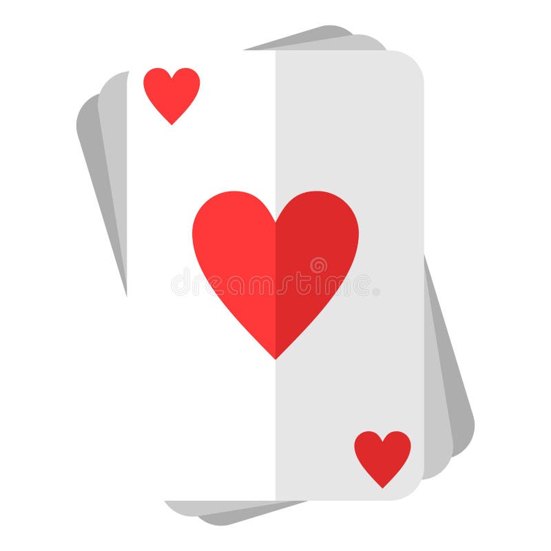 Red heart poker card stock vector. Illustration of advertising 220730902