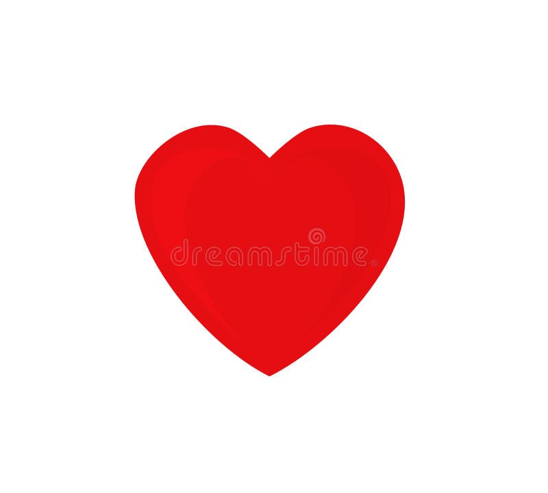 Red heart with shadows. stock illustration