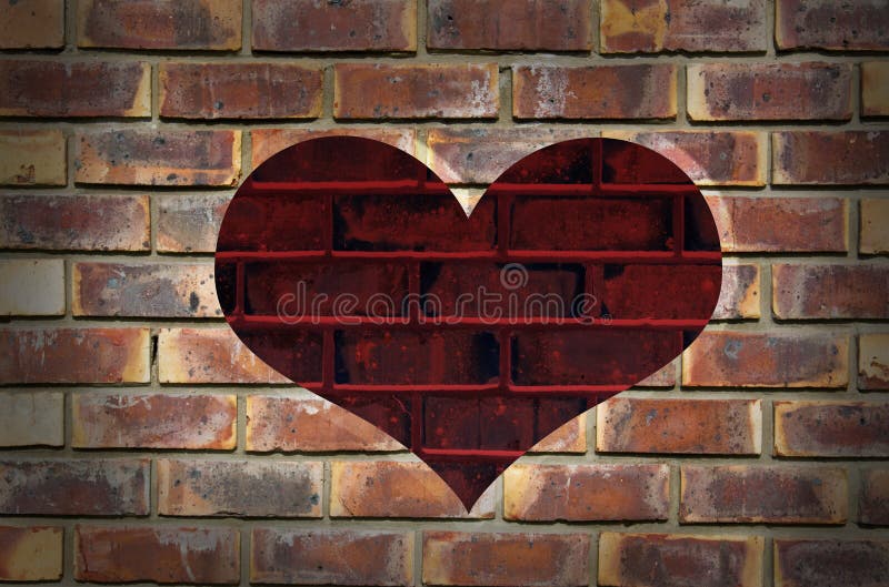 Red Heart on a Textured Wall Stock Photo Image of heart, poster 57645894