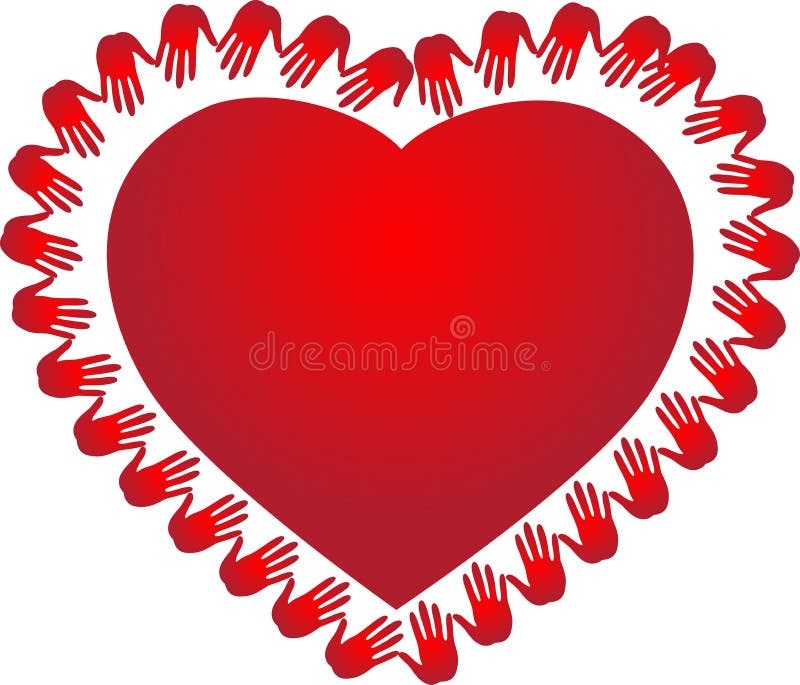 Abstract heart shape outline. Vector illustration. Red heart icon in flat  style. The heart as a symbol of love Stock Vector Image & Art - Alamy