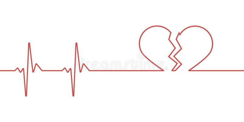 Red heartbeat line icon vector illustration Red heartbeat line icon vector illustration