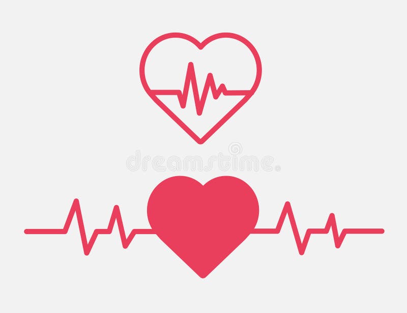 Heart beat line Royalty Free Vector Image - VectorStock
