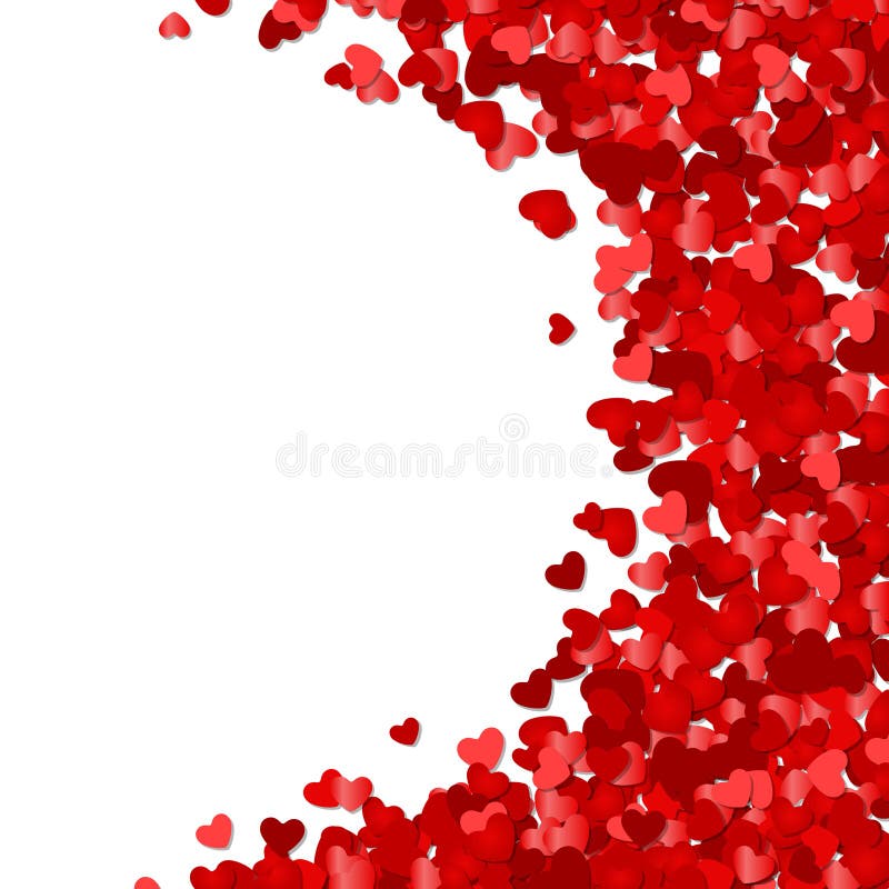 Red hearts confetti