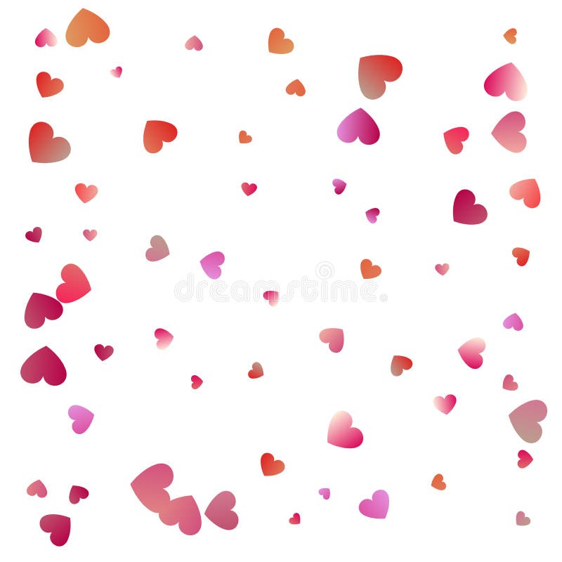 Red Hearts Confetti Celebrations. Simple Festive Modern Design. Holiday