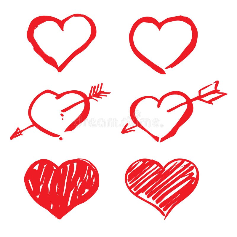 Red hearts stock illustration