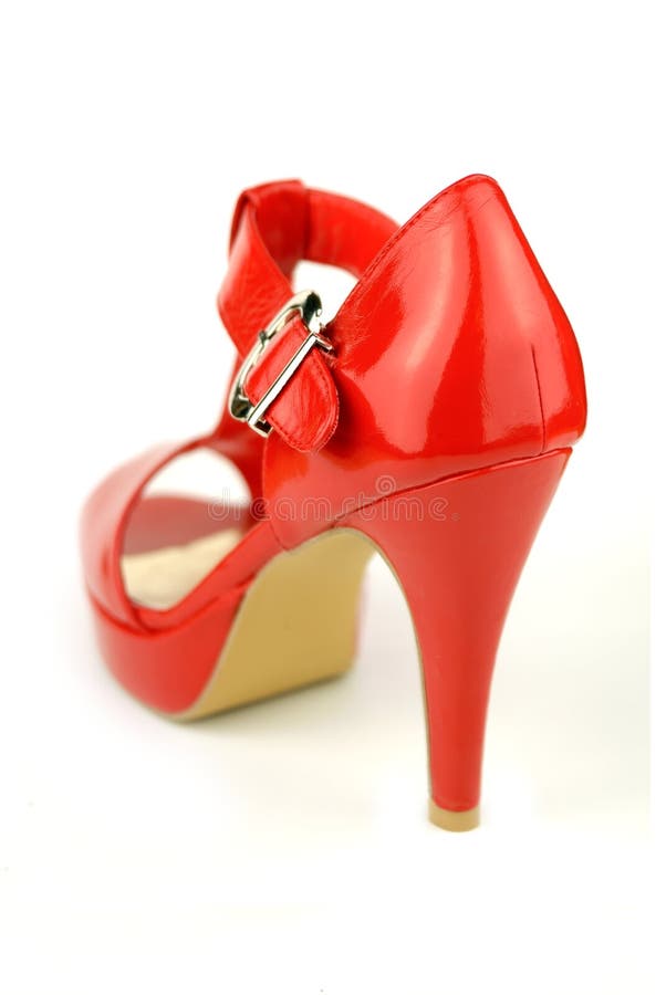 Red Shoe on red background stock image. Image of beautiful - 24369909