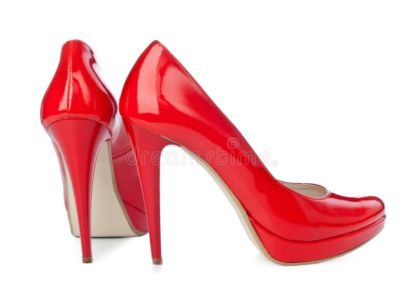 Red polkadot high heels #1 stock photo. Image of fashionable - 2177576