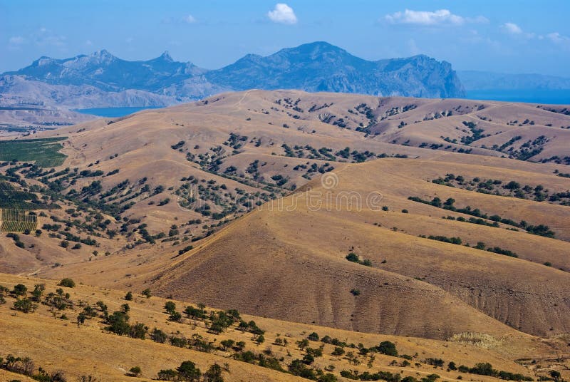 Red hills landscape stock image. Image of panoramic, serene 23992091