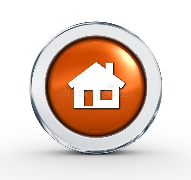 Red home button stock illustration. Illustration of shine 20052834