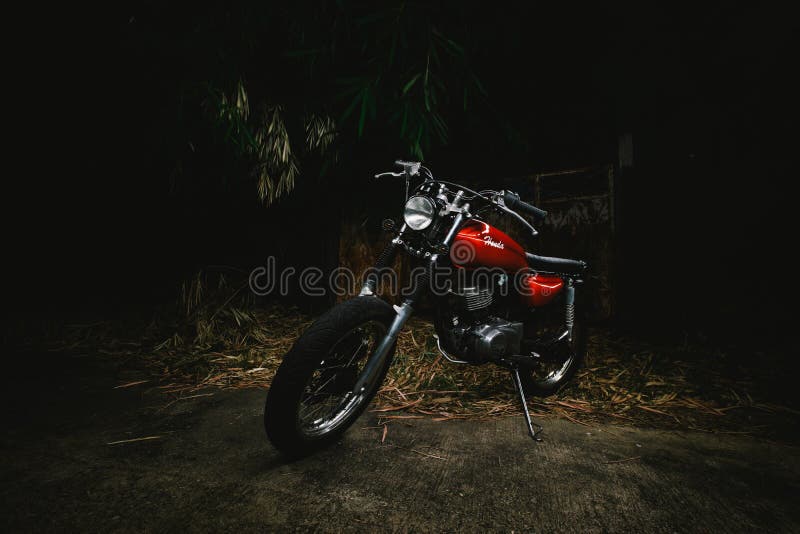 Red Honda Jx110 With Lightpainting Editorial Image Image Of