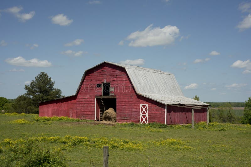 Red Horse Barn royalty free stock image