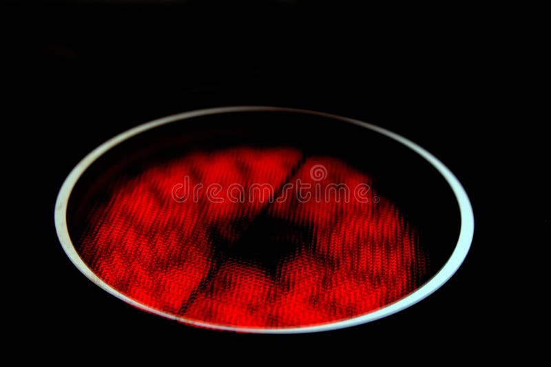 Red hot ceramic stove