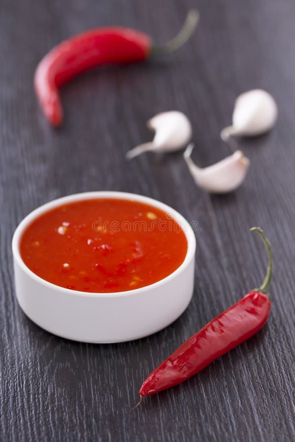 Red hot chili sauce. stock photo. Image of juice, sauce 66162422
