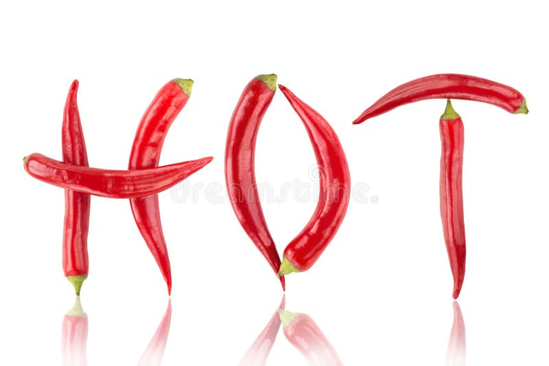 Red hot chilli peppers spelling the word