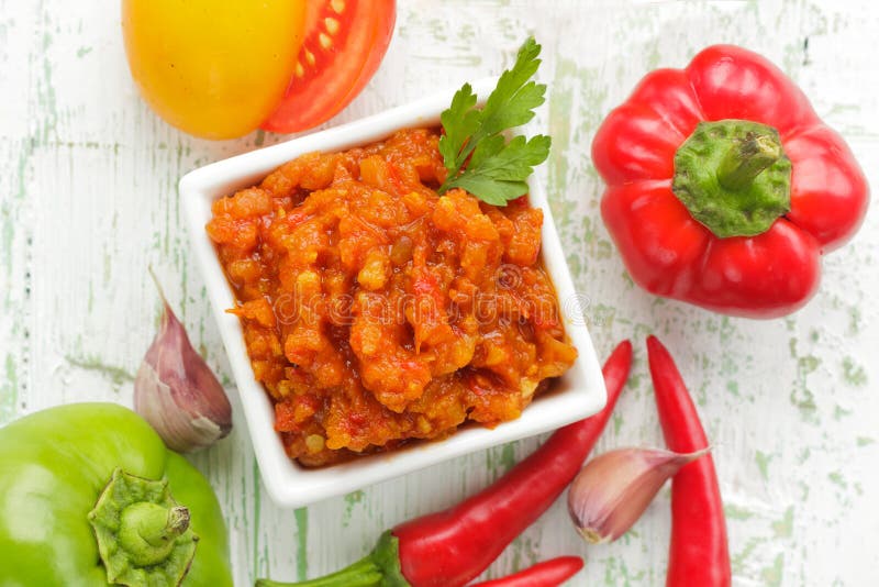 Homemade Red Hot Chilli Sauce in the Glass Jar Stock Image Image of