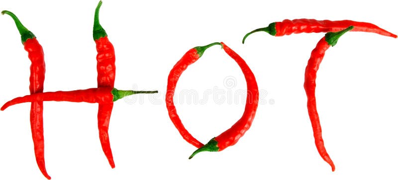 Red hot spicy peppers