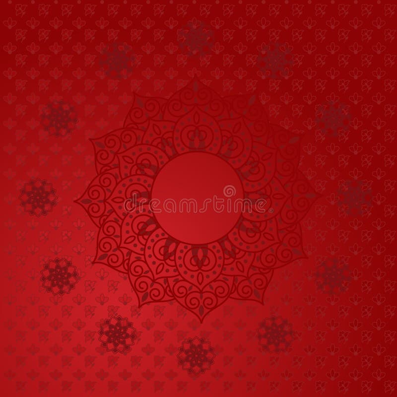 Red indian pattern stock vector. Illustration of vintage - 40355086
