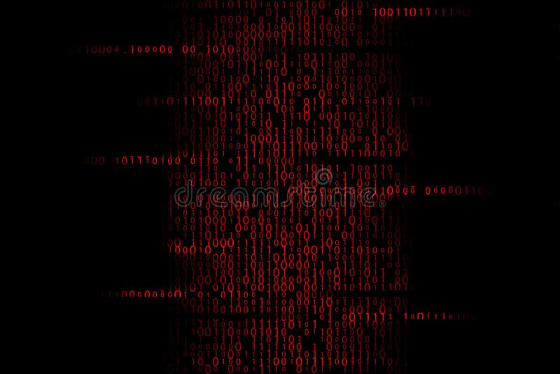 Red infected binary code illustration stock illustration Red infected binary code illustration stock illustration