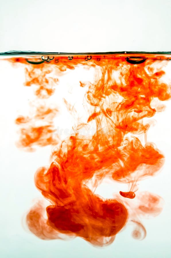 Red ink in water stock image. Image of concept, motion - 30674655