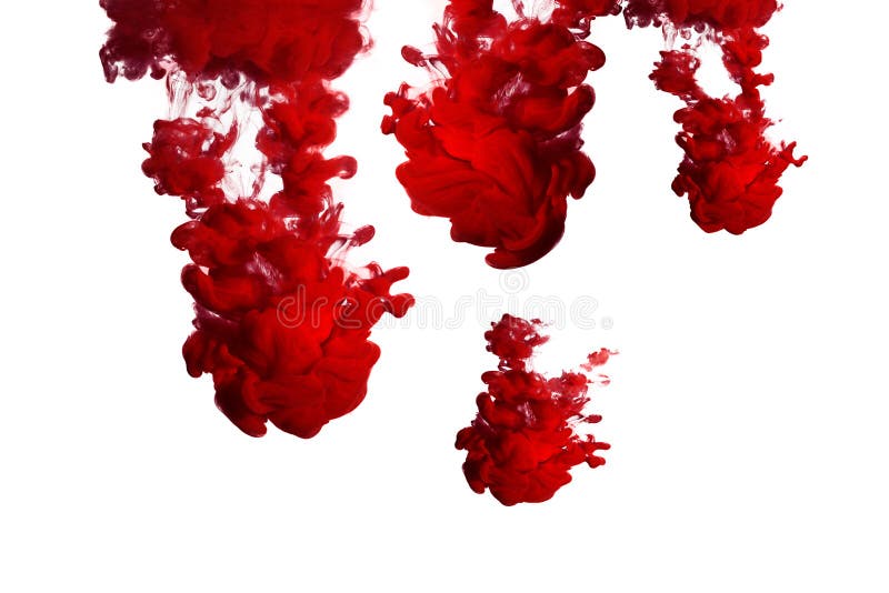 Ink in water isolated on white background. Dynamic colour stock images, royalty-free photos and pictures